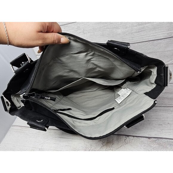 Petunia Pickle Bottom City Carryall‎ Black Diaper Bag - Picture 6 of 7